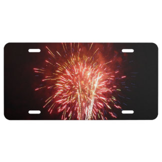 Red, White and Blue Fireworks II Patriotic License Plate