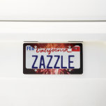 Red, White and Blue Fireworks II Patriotic License Plate Frame