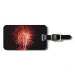Red, White and Blue Fireworks II Patriotic Luggage Tag