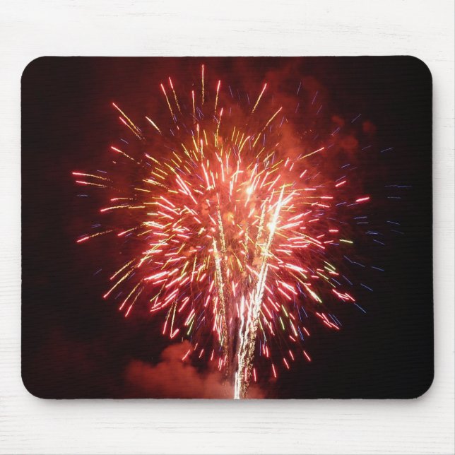 Red, White and Blue Fireworks II Patriotic Mouse Pad (Front)