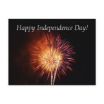 Red, White and Blue Fireworks Postcard