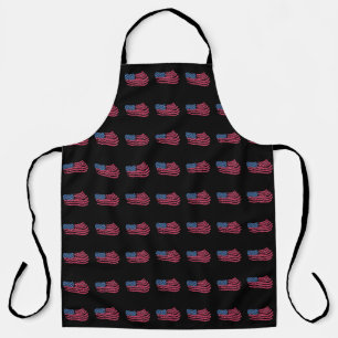 Red White And Blue Flag Design Apron