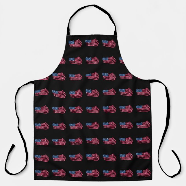 Red White And Blue Flag Design  Apron (Front)