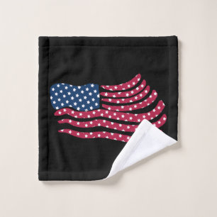 Red White And Blue Flag Design  Wash Cloth