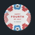 Red White and Blue Florals Happy Fourth of July Paper Plates<br><div class="desc">Red White & Blue Florals Happy Fourth of July Paper Plates. Add a festive accent to your 4th of July celebrations with this customizable paper plates featuring the American flag and red,  white and blue flowers. These floral paper plates are perfect for any Fourth of July celebration theme.</div>