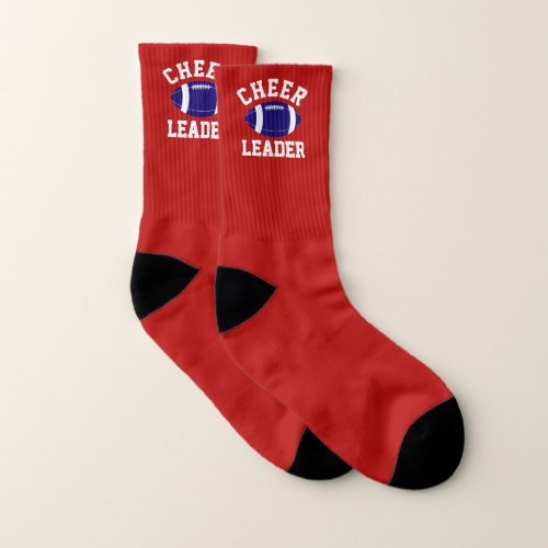 Red White and Blue Football Cheerleader Socks