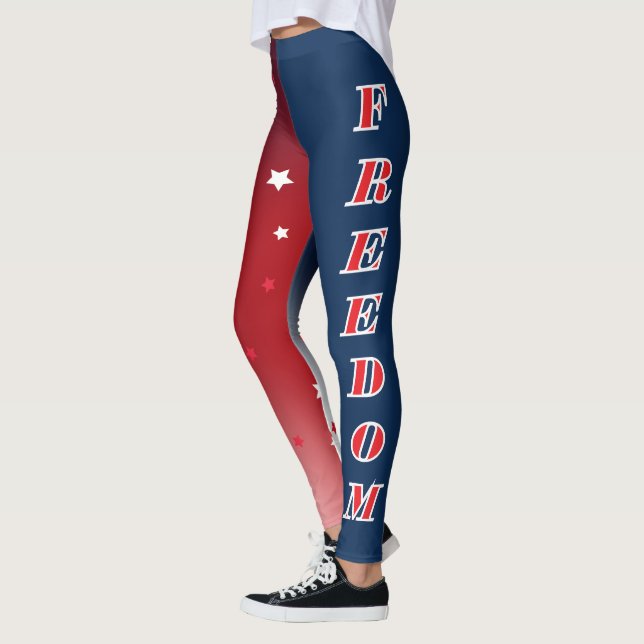 Red White and Blue Freedom Leggings (Left)