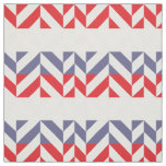 Red White and Blue Geometric ZigZag Fabric