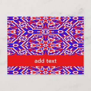 Red, White and Blue Geometrics Postcard