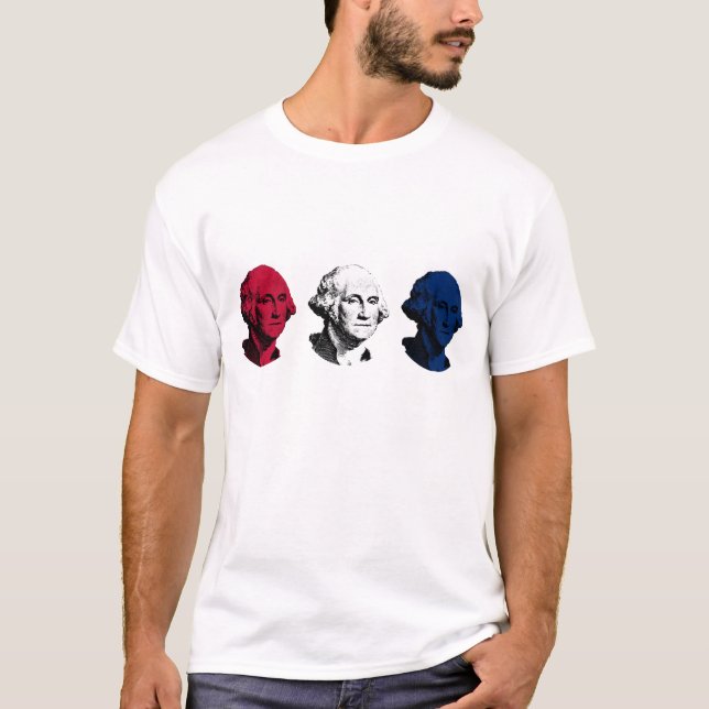 Red, White, and Blue George Washington T-Shirt (Front)