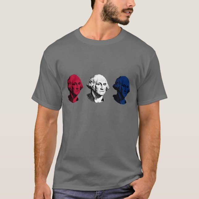 Red, White, and Blue George Washington T-Shirt (Front)