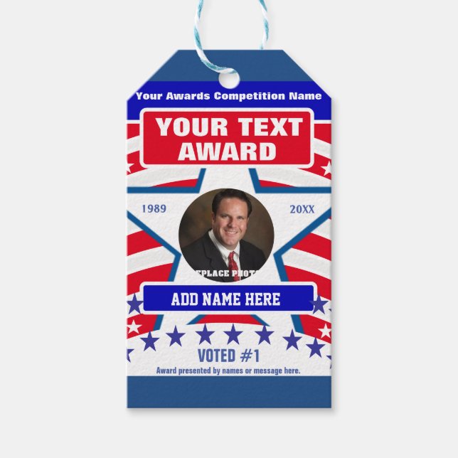 Red, White and Blue Gift Tags (Front)