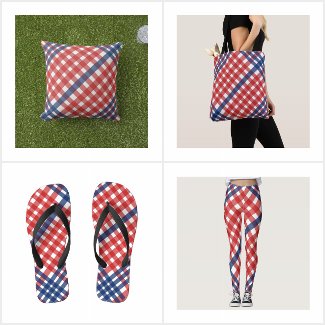 Red, White and Blue Gingham