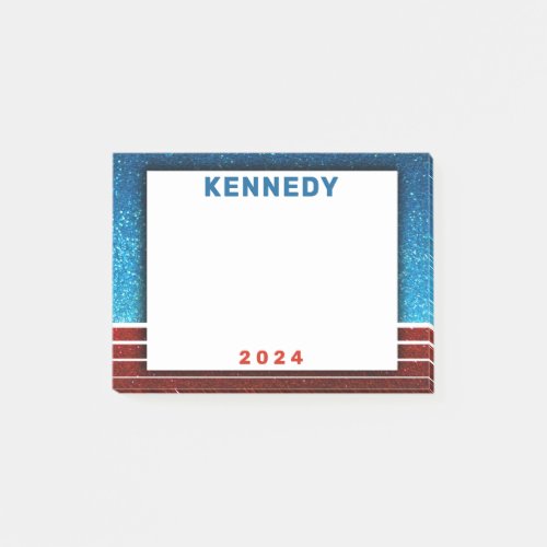 Red White and Blue Glitter 2024 President Politics Post_it Notes