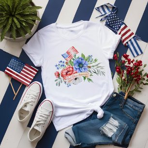 Red White and Blue   God Bless America  T-Shirt