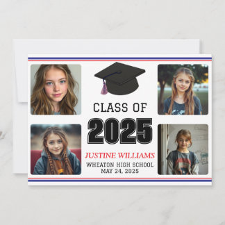 Red, White, and Blue Graduation  Announcement