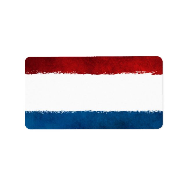 Red White and Blue Grunge Address Labels (Front)