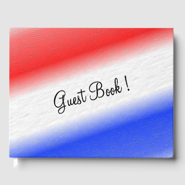 Red White and Blue Guest Book (Front)