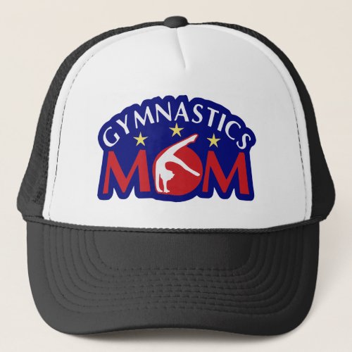 Red White and Blue Gymnastics Mom Trucker Hat