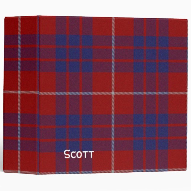 Red, White, and Blue Hamilton Plaid Binder (Front/Spine)
