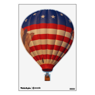 Red, White and Blue Hotair Balloon Wall Sticker