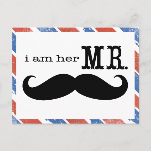 Red White and Blue I am Her Mr Postcard