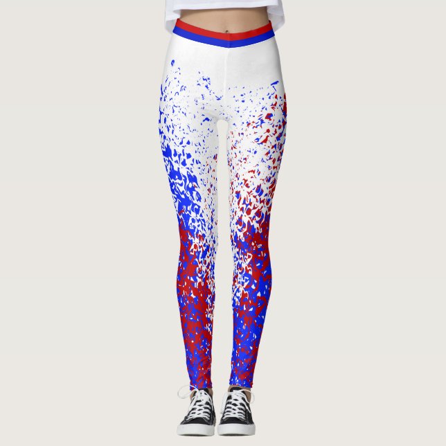RED WHITE and BLUE Leggings (Front)