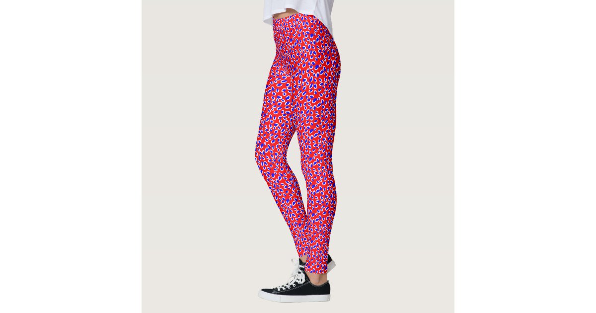 Pink and Blue leopard leggings