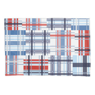 Red, White and Blue Madras Pillow Case