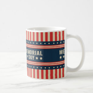 Red, White, and Blue Memorial Day Spirit Coffee Mug
