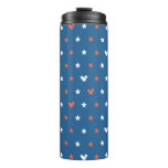 Red, White, and Blue Mickey Star Pattern Thermal Tumbler