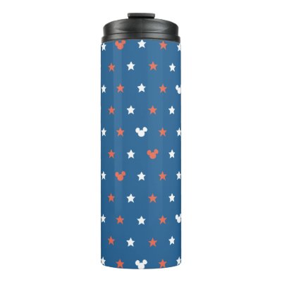 Red, White, and Blue Mickey Star Pattern Thermal Tumbler