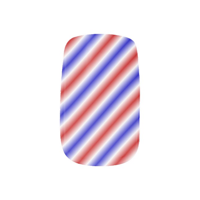Red White and Blue Minx Nail Art (Right Thumb)