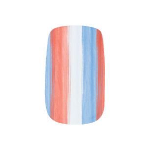 Red White and Blue Nails Minx Nail Wraps