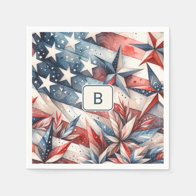 Red White and Blue Napkins (Front)