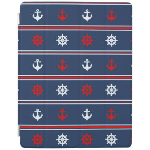 Red White And Blue Nautical Pattern iPad Smart Cover