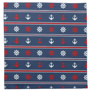 Red White And Blue Nautical Pattern Napkin