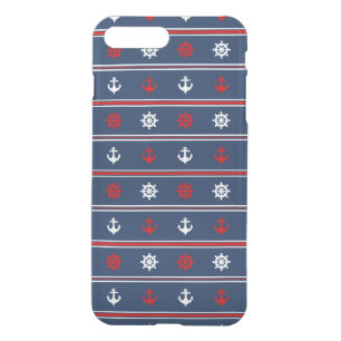 Red White And Blue Nautical Pattern iPhone 8 Plus/7 Plus Case