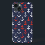 Red White And Blue Navy Pattern iPhone 13 Case<br><div class="desc">Red white blue navy pattern | © and ® Bigstock® - All Rights Reserved.</div>