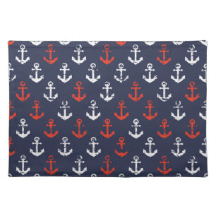Red White And Blue Navy Pattern Cloth Placemat
