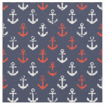 Red White And Blue Navy Pattern Fabric