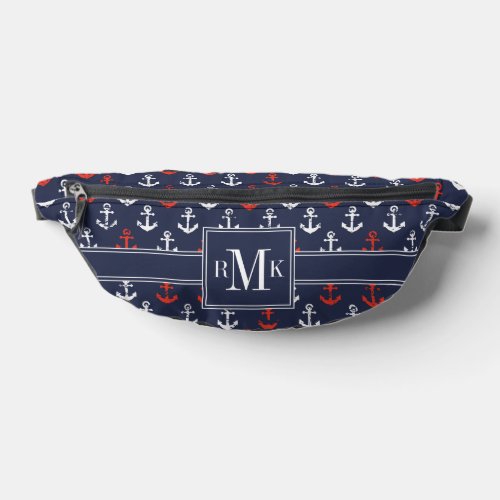 Red White And Blue Navy Pattern Fanny Pack