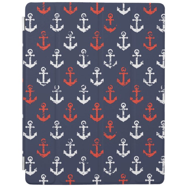 Red White And Blue Navy Pattern iPad Smart Cover (Front)