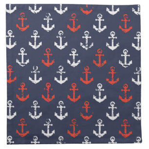 Red White And Blue Navy Pattern Napkin