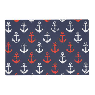 Red White And Blue Navy Pattern Placemat
