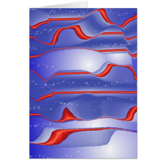 red white and blue number four cards