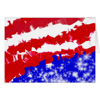 red white and blue number one cards