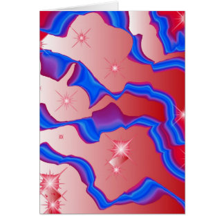 red white and blue number six cards