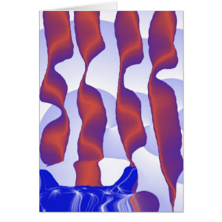 red white and blue number three cards