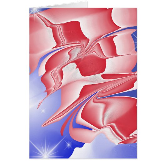 red white and blue number two cards (Front)